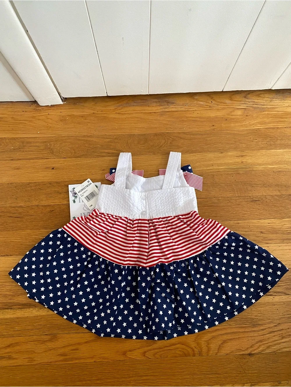 Iris & Ivy Baby Girl Patriotic Tiered Dress & Bloomer Set | NWT | Nordstrom 12M